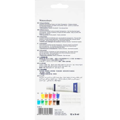 Peinture aquarelle (12 pcs) avec palette incluse