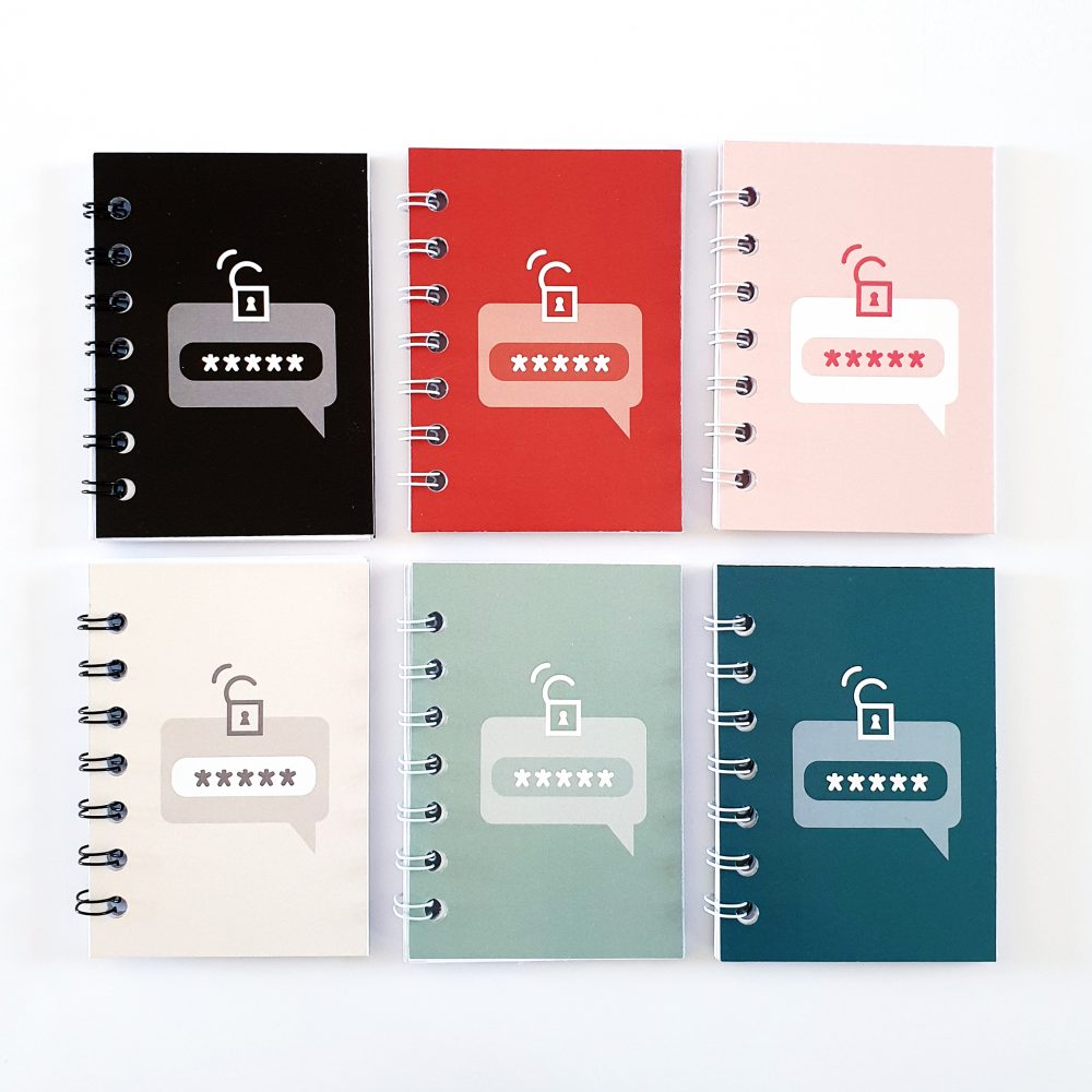 A7 password notebook - off-white