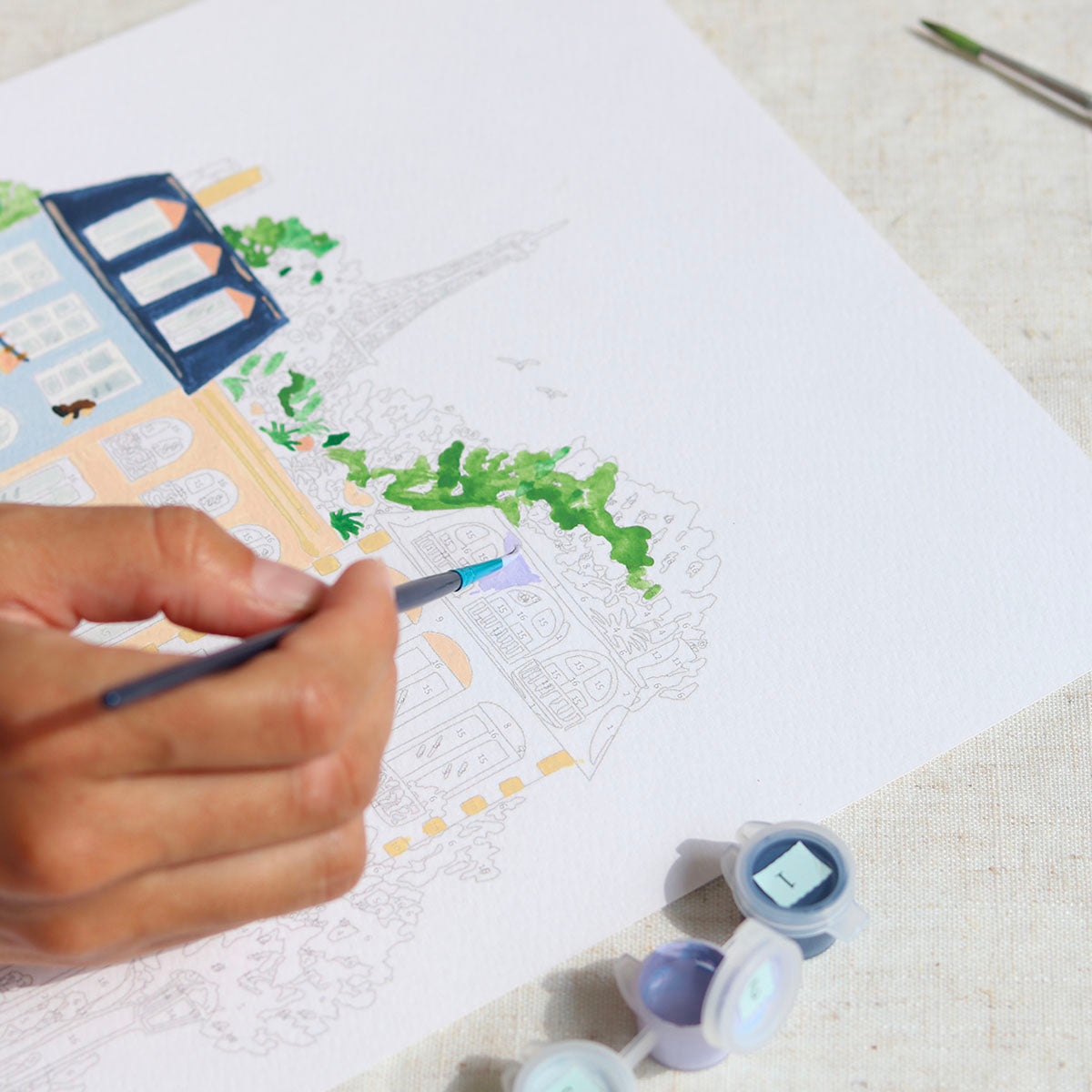 Kit peinture au numéro -  Paris par Sabrina Fenn