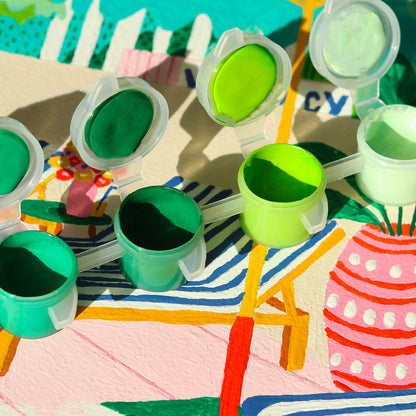 Kit peinture au numéro -  The Motel Pool par Jessica Smith