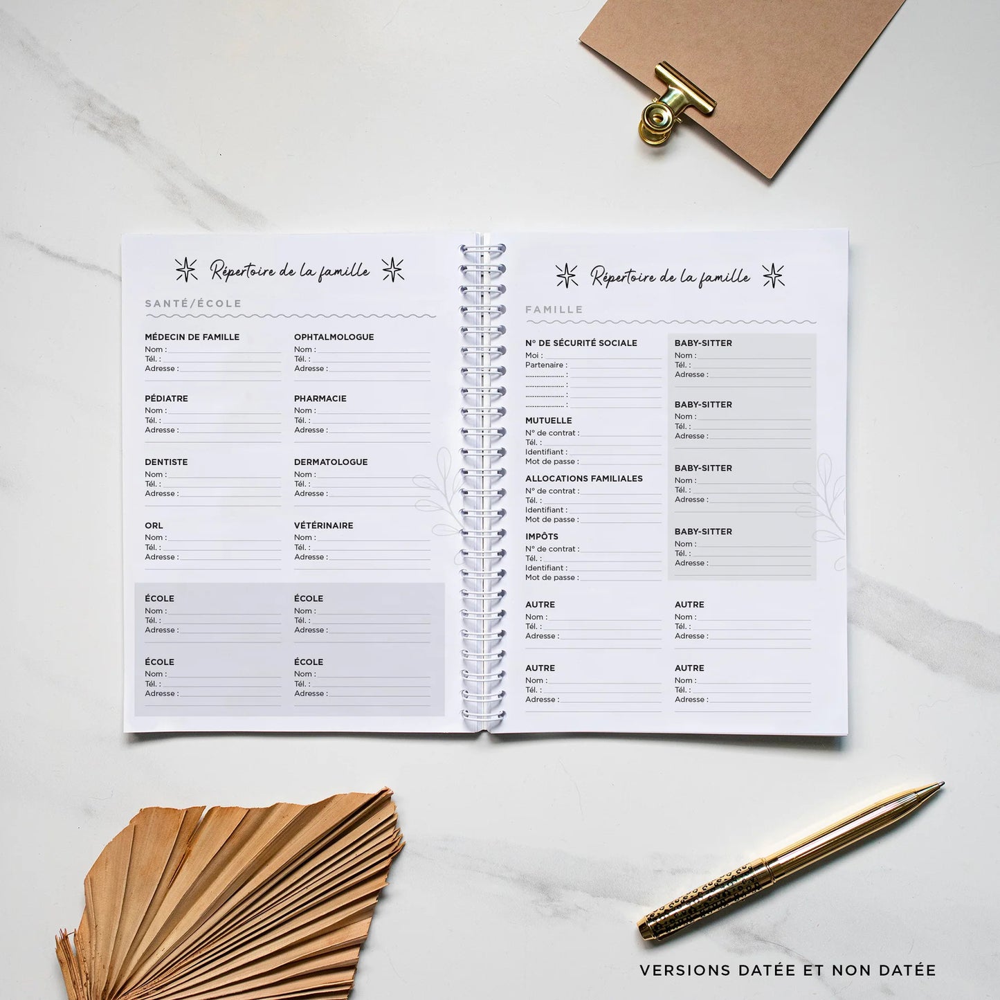 Family Planner non datée - melancholic