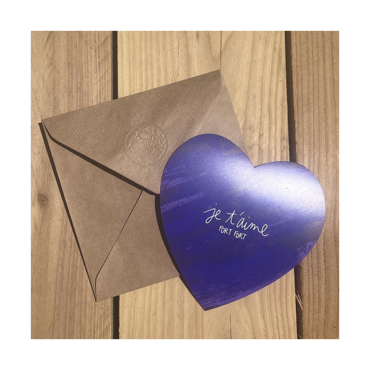 Carte - Coeur violet
