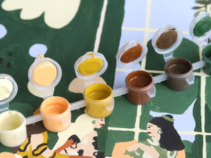 Kit peinture au numéro - Coffee shop par Y.illustration