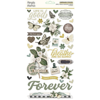 Chipboards  "Simple Vintage Weathered Garden"