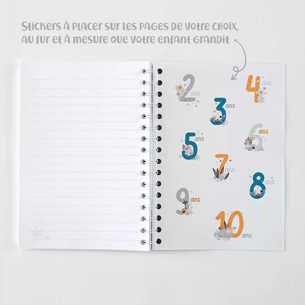 "My funny words" notebook for children's memories - Whale