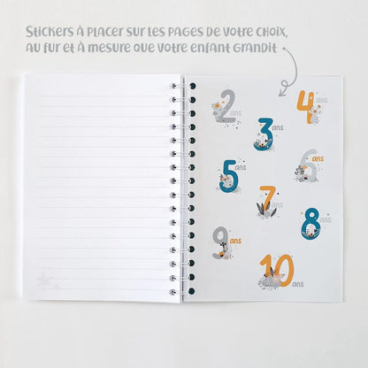 "My funny words" notebook for children's memories - Whale