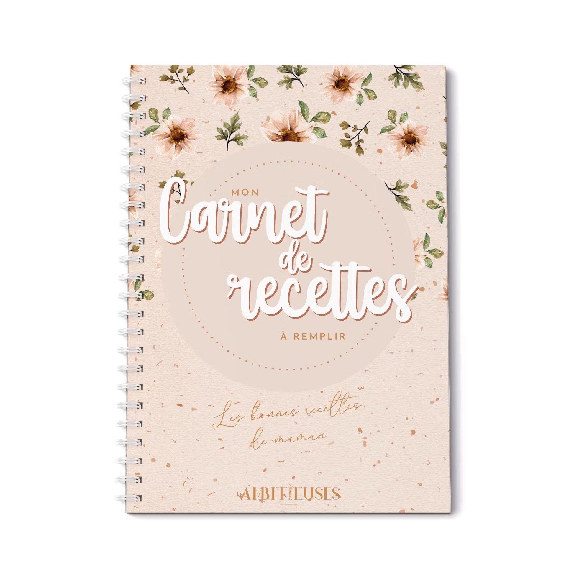 Cahier de recettes sucrées à compléter, format A5 avec reliure spirale