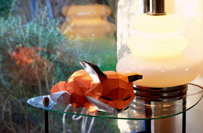 Petit Renard couché en papier 3D