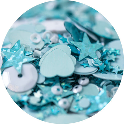 Assortment of sequins and beads - Arctic sky