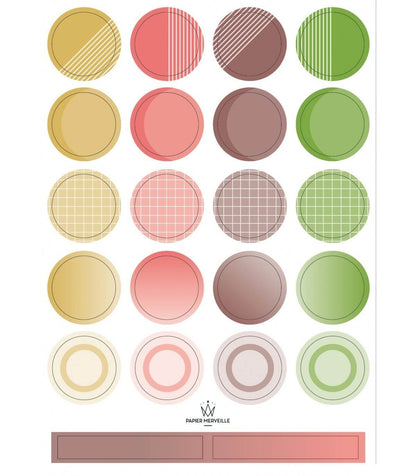 Pochette de stickers colors palette "Earth"