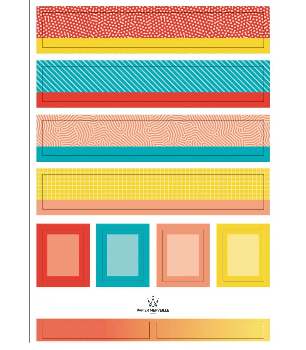 Set of “Sea” colors palette stickers