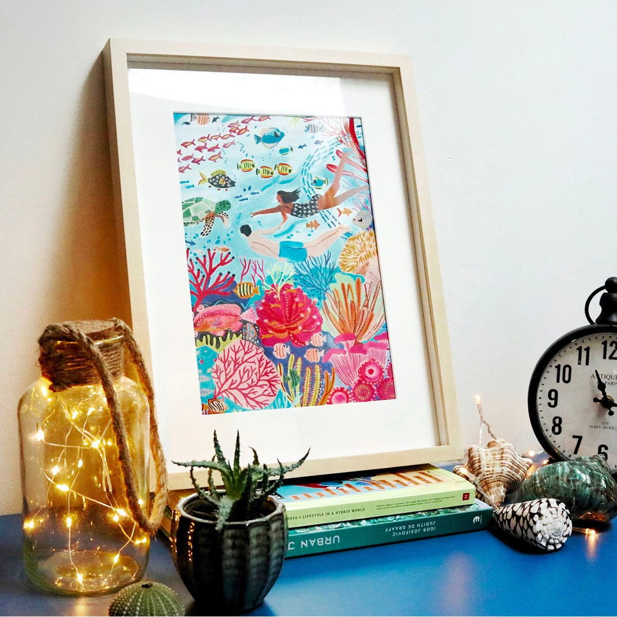 Paint by number kit - Coral reef by Miranda Sofroniou 