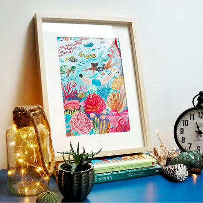 Paint by number kit - Coral reef by Miranda Sofroniou 
