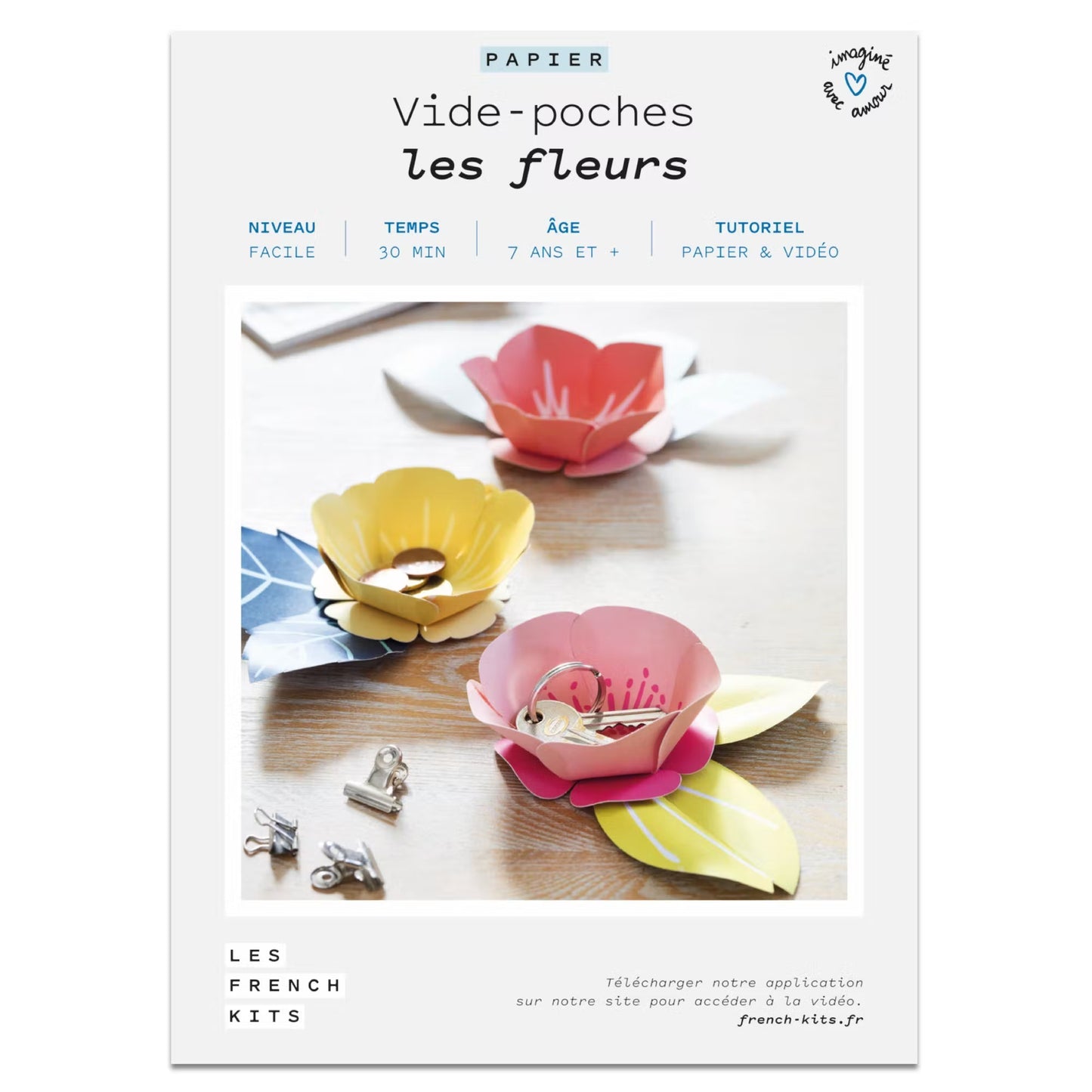 Kit pour créer 3 vide-poches fleurs