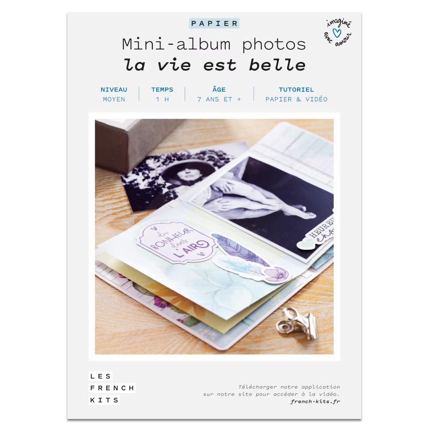 Kit pour mini album photos modèle la vie est belle