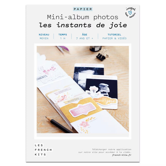 Kit for mini photo albums, moments of joy model 