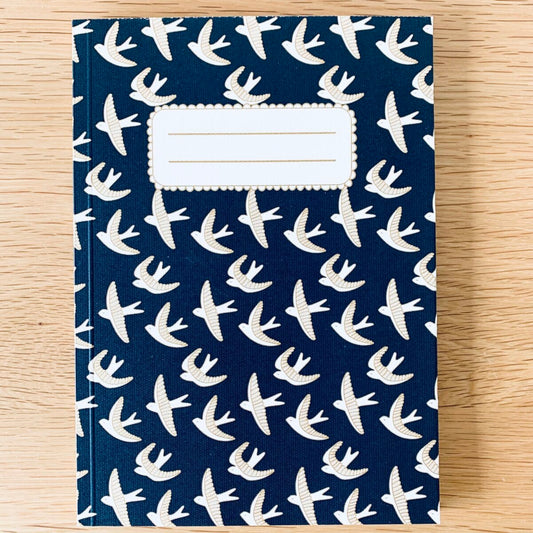 A5 notebook - Swallows in flight 