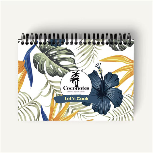 Carnet de recettes horizontal modèle Tropical