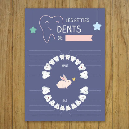 Carte étapes Dents de lait - violet