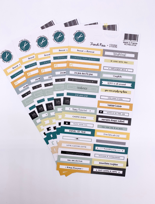 Sheet of stickers "French kiss"