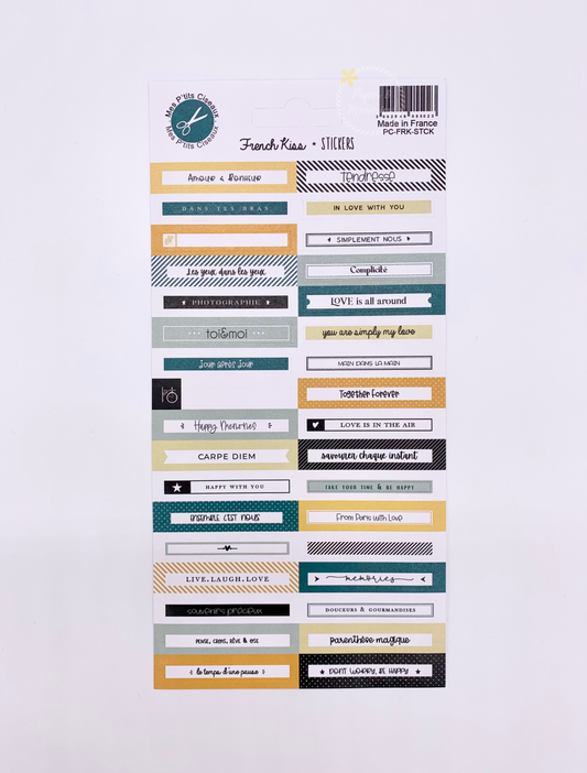 Sheet of stickers "French kiss"