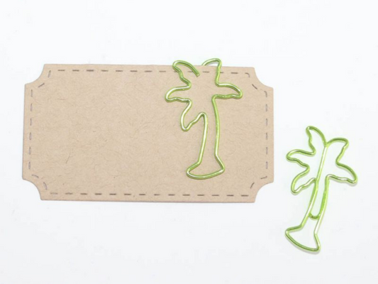 Palm tree pattern paper clips