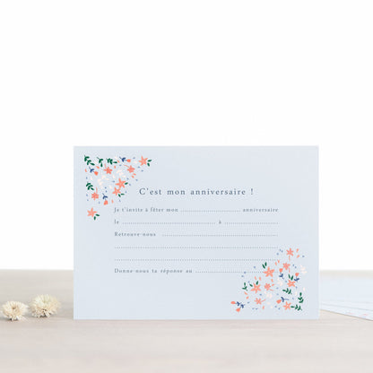 Set of 8 invitation cards - Achille
