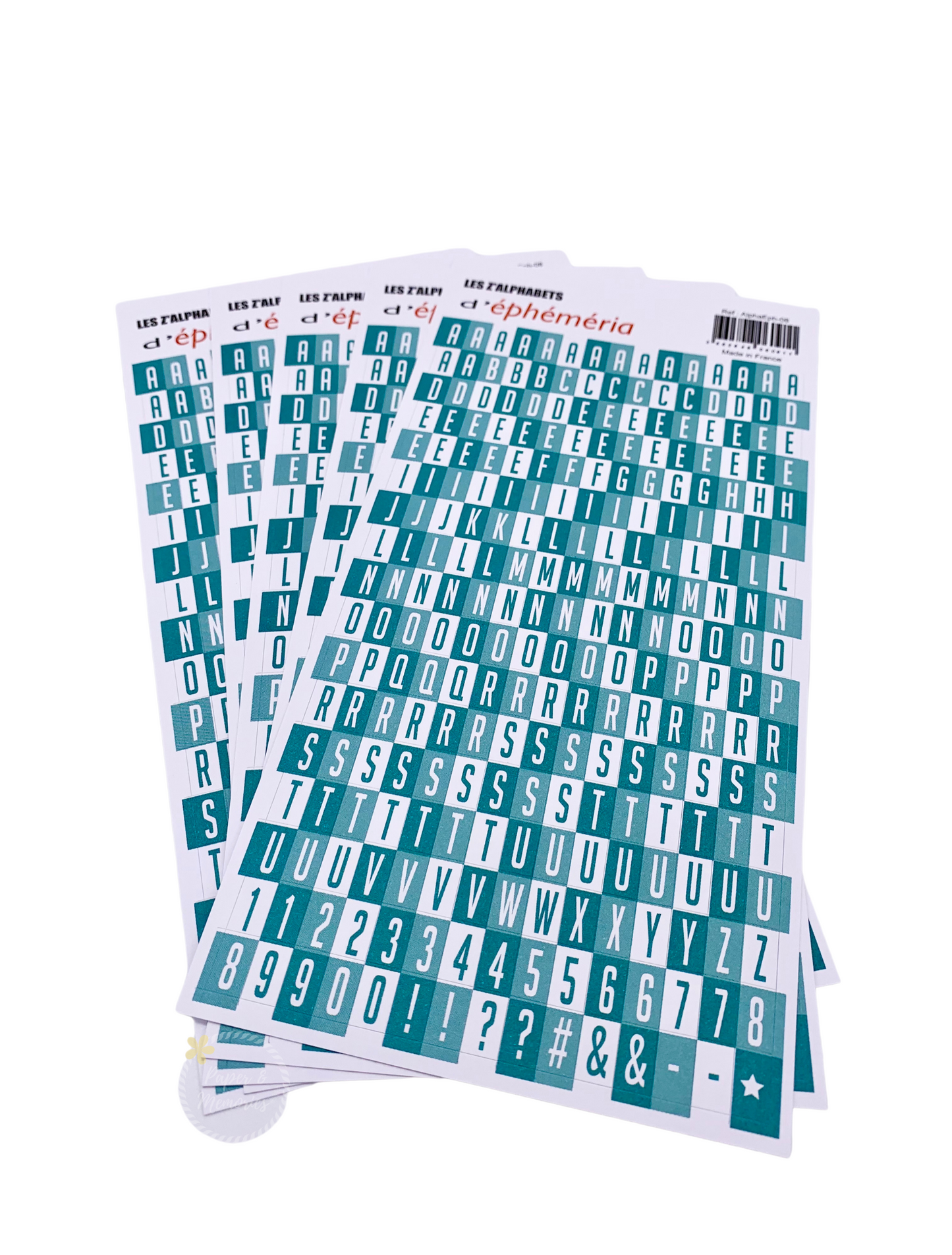 Stickers "z'alphabet" turquoise