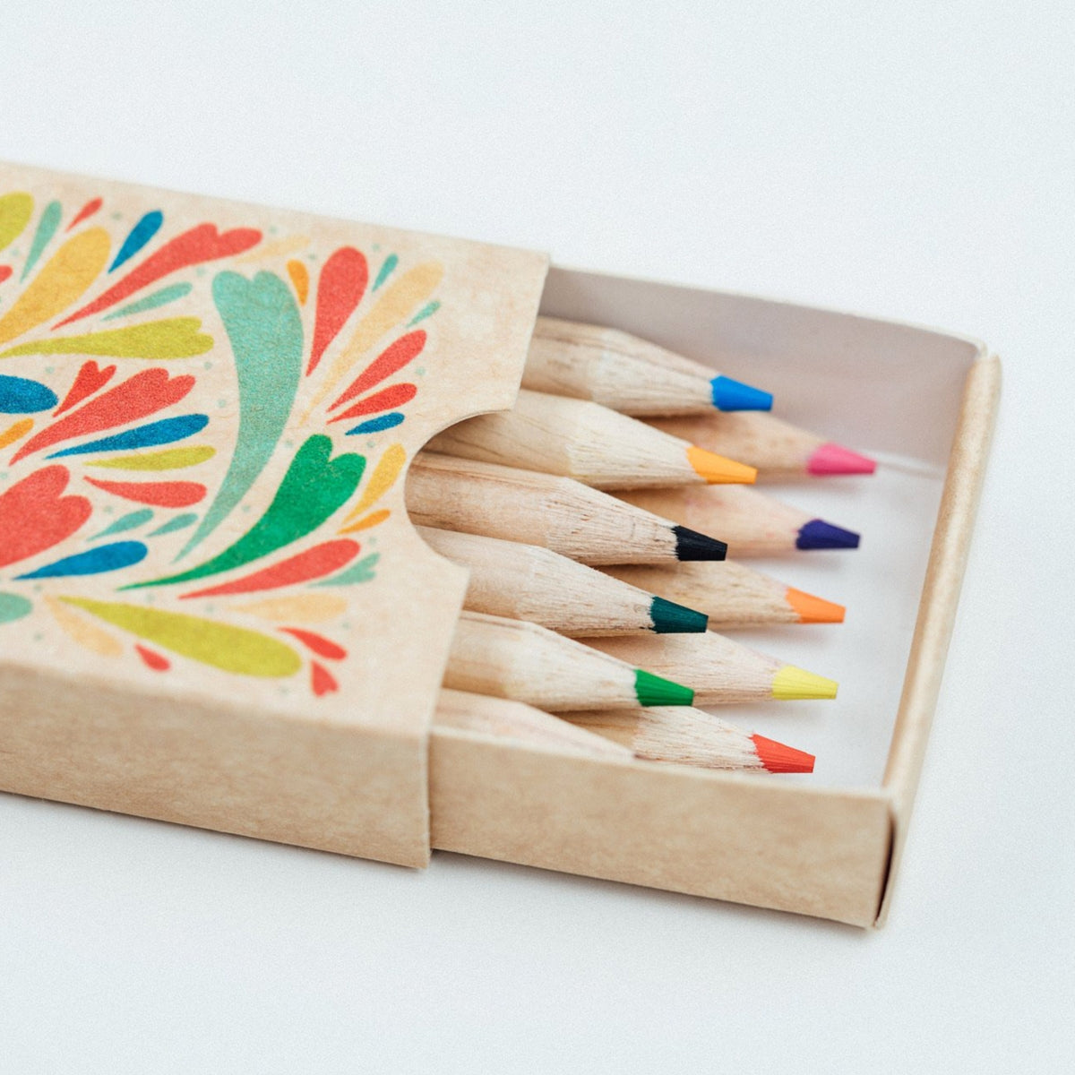 Box of colored pencils 