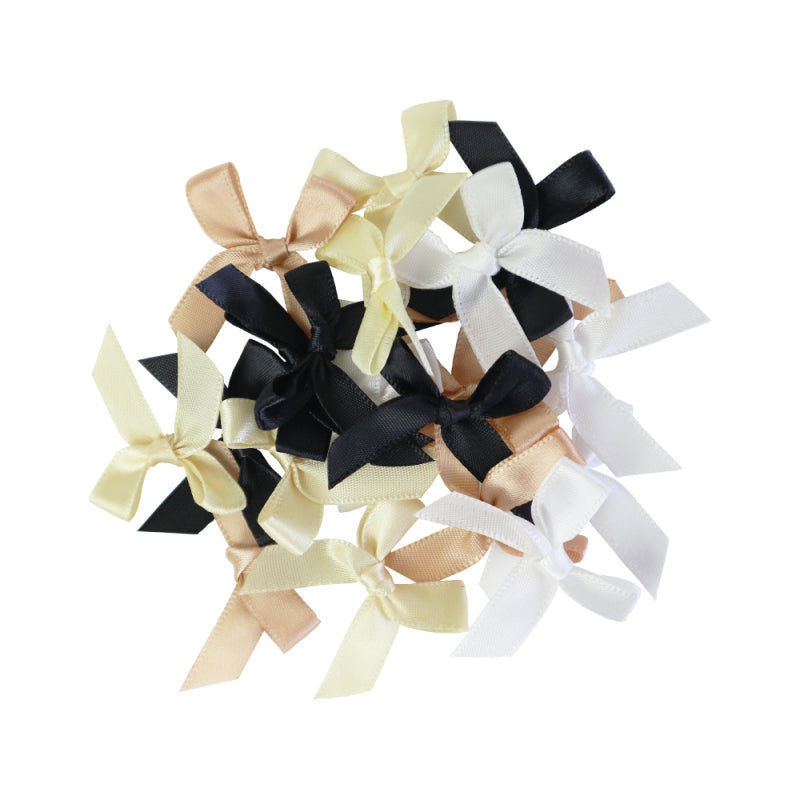 Assortment of 20 ribbon bows - Charcoal 