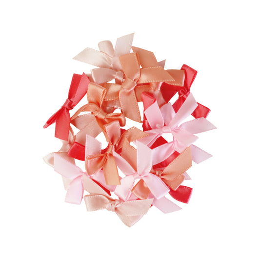 Assortment of 20 ribbon bows - Peach 