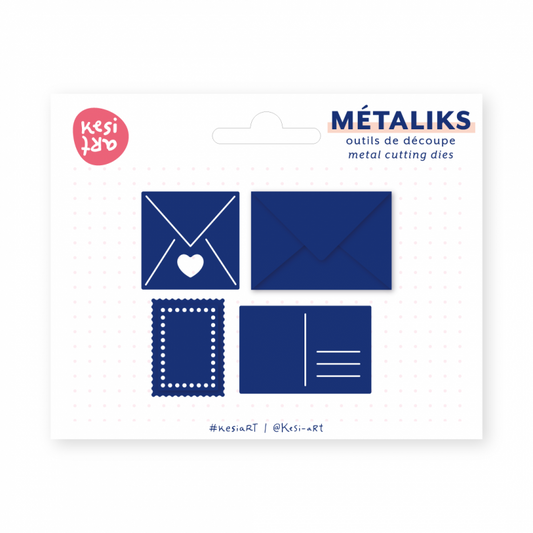 Set of 5 Dies "Metaliks" - Correspondence 