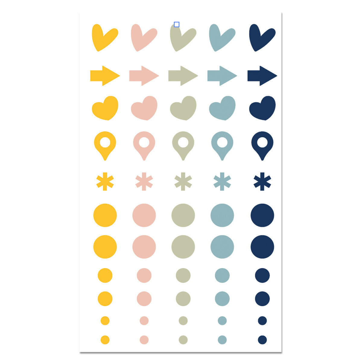 Sheet of polka dot stickers "Picnic" 