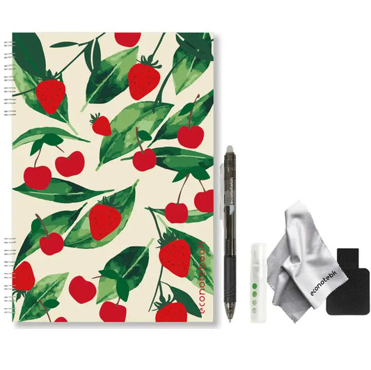 Reusable notebook - red and green