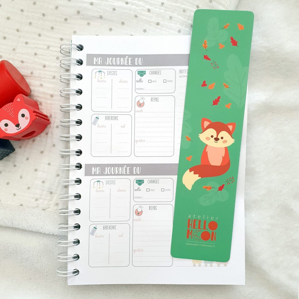Page De Garde Cahier De Loisirs Nounou Carnet de liaison bébé "Mes douces journées" - ATELIER HELLO MOON – Paper and Memories