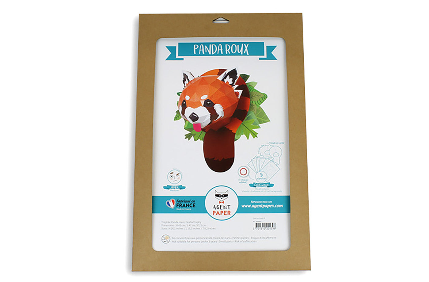 3D paper red panda 