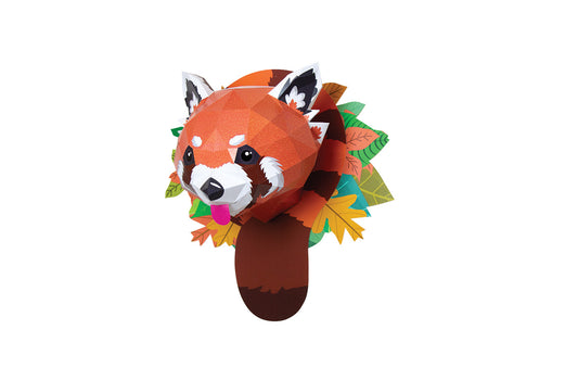 Panda roux en papier 3D