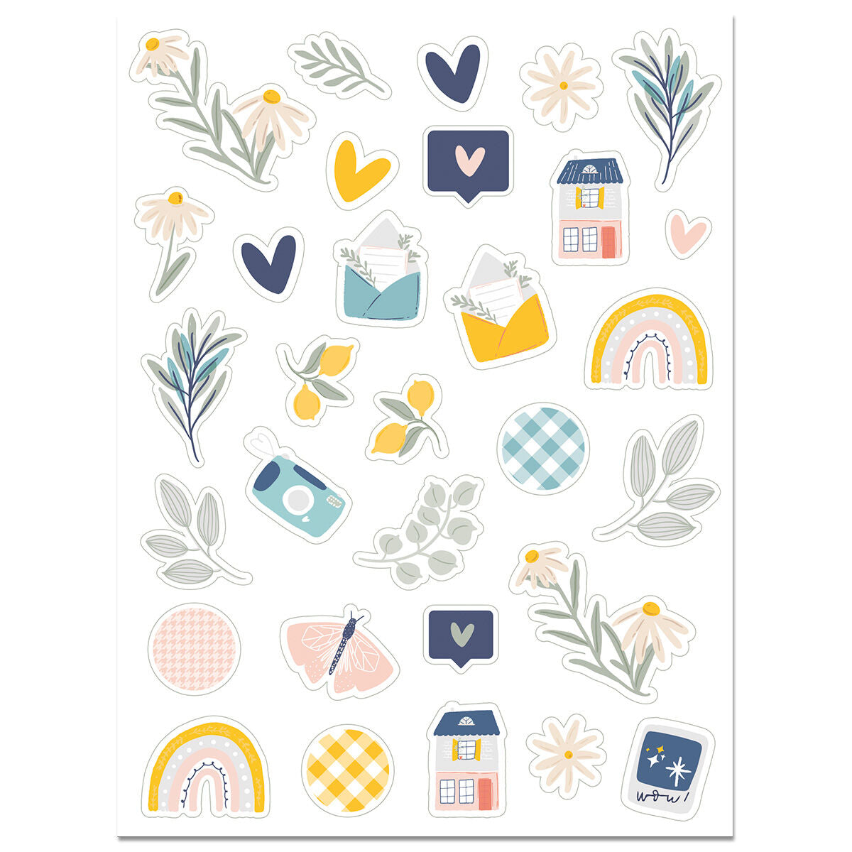 Sheet of puffy stickers "Picnic" 