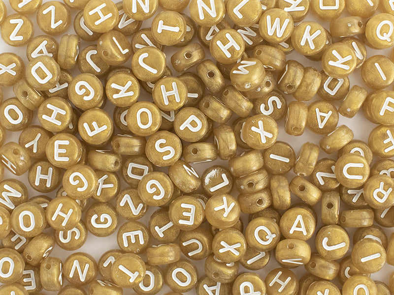 Letter bead pot - Gold 