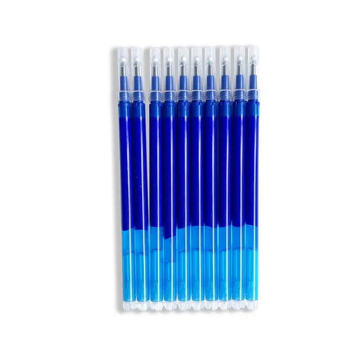 Set of 10 erasable Gel Pen refills - 2 colors