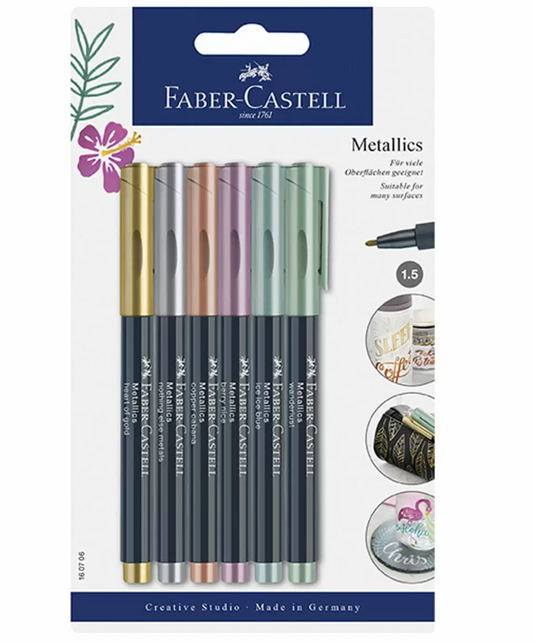 Set of 6 Metallic markers 