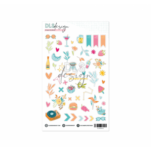 Planche de stickers transparents - Carefree
