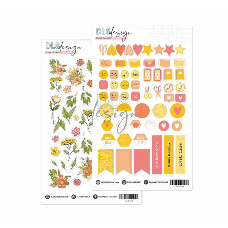 Planche de stickers transparents - Essential Basic Flowers