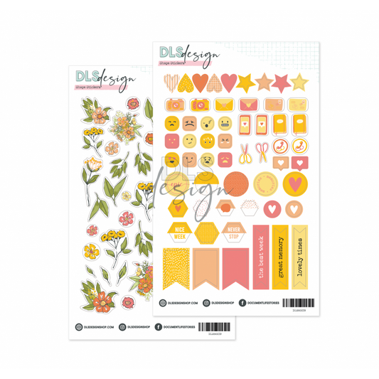 Transparent sticker sheet - Essential Basic Flowers