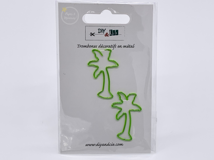 Palm tree pattern paper clips